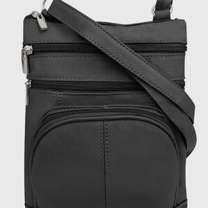 Leather Black Crossbody Handcrafted Bag NWT